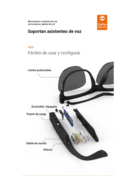 Lednova Gafas Inteligentes Bluetooth